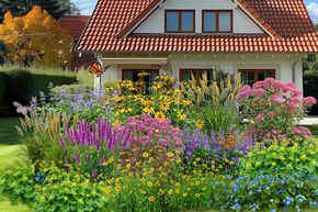 Massif de fleurs vivaces 'Aller Anfang ist leicht' (Tout commence facilement)