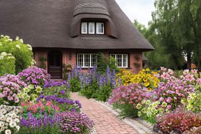 Massif de vivaces 'Bei Oma im Garten'